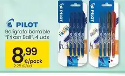 Eroski PILOT Boligrafo borrable "Frixon Ball", 4 uds oferta