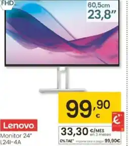 Eroski LENOVO Monitor 24" L241-4A oferta