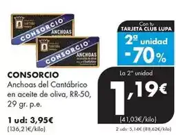 Supermercados Lupa Consorcio - anchoas del cantabrico en aceite de oliva, rr-50 oferta