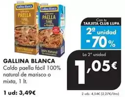 Supermercados Lupa Gallina blanca - caldo paella facil 100% natural de marisco o mixta oferta