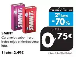 Supermercados Lupa Smint - caramelos sabor fresa, frutos rojos o hierbabuena oferta