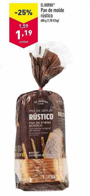 ALDI El Horno Pan De Molde Rústico oferta