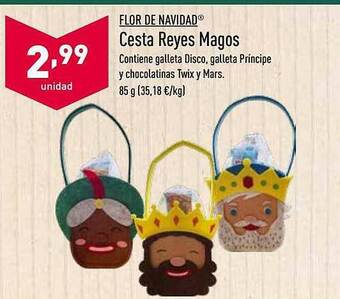 ALDI Flor De Navidad Cesta Reyes Magos oferta