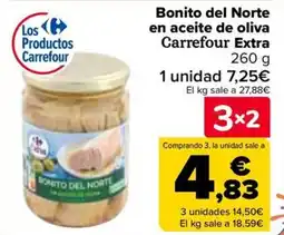 Carrefour Bonito del Norte en aceite de oliva Carrefour Extra oferta