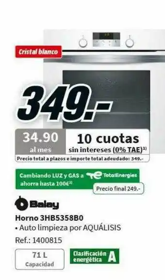 MediaMarkt Balay Horno 3hb5358b0 oferta