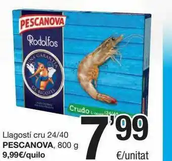 SPAR Fragadis Llagosti Cru 24 40 Pescanova oferta
