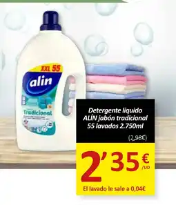 SPAR ALÍN Detergente líquido jabón tradicional 55 lavados oferta