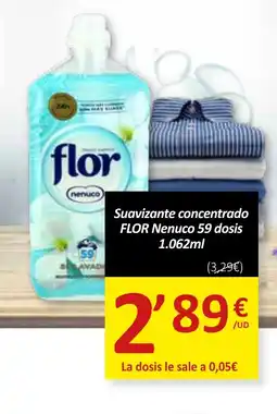 SPAR FLOR Suavizante concentrado Nenuco 59 dosis oferta