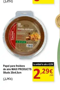 SPAR MAXI PRODUCTS Papel para freidora de aire oferta