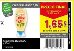 SPAR LIGERESA Mayonesa oferta