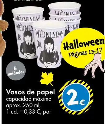 TEDi Vasos de papel oferta