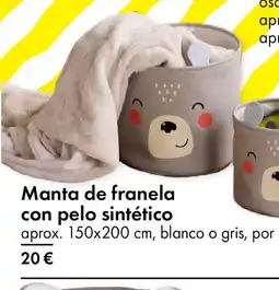 TEDi Manta de franela con pelo sintético oferta