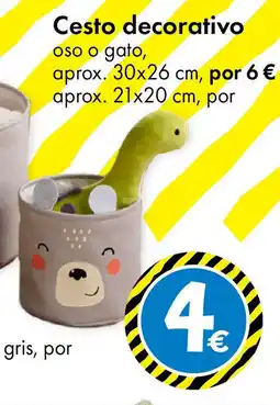 TEDi Cesto decorativo oso o gato oferta