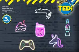 TEDi Cartel de neón LED oferta
