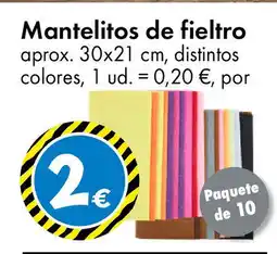 TEDi Mantelitos de fieltro oferta