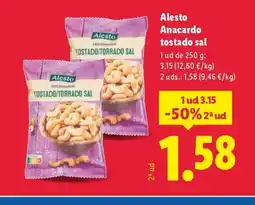 Lidl ALESTO Anacardo tostado sal oferta