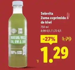 Lidl SOLEVITA Zumo exprimido de kiwi oferta
