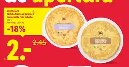 Lidl CHEF SELECT Tortilla fresca de patata con cebolla /sin cebolla oferta