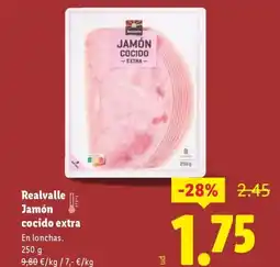 Lidl REALVALLE Jamón cocido extra oferta