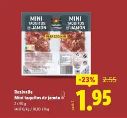 Lidl REALVALLE Mini taquitos de jamón oferta