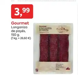 Suma Supermercados GOURMET Longaniza de payés oferta