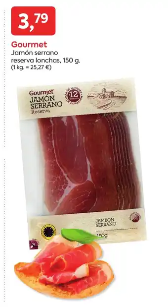 Suma Supermercados GOURMET Jamón serrano reserva lonchas oferta