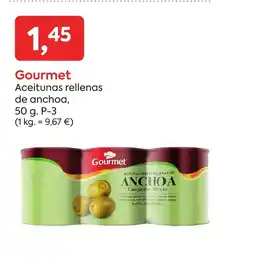 Suma Supermercados GOURMET Aceitunas rellenas de anchoa oferta