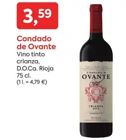 Suma Supermercados CONDADO DE OVANTE Vino tinto crianza, D.O.Ca. Rioja oferta