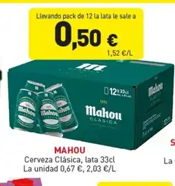 Hiperber MAHOU Cerveza Clásica oferta