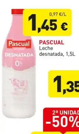 Hiperber PASCUAL Leche desnatada oferta