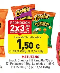 Hiperber MATUTANO Snack Cheetos oferta