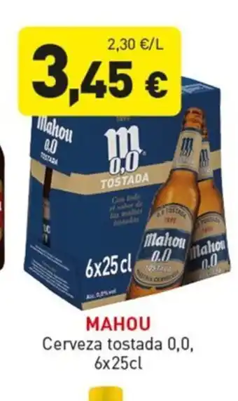 Hiperber MAHOU Cerveza tostada 0,0 oferta