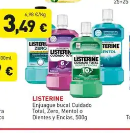 Hiperber LISTERINE Enjuague bucal Cuidado Total, Zero, Mentol o Dientes y Encias oferta