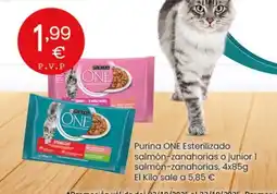 Hiperber PURINA ONE Esterilizado salmón-zanahorias o junior 1 salmón-zanahorias oferta