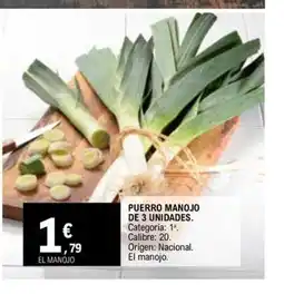 E.Leclerc Puerro manojo de 3 unidades oferta