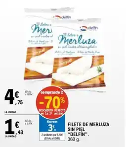 E.Leclerc DELFIN Filete de merluza sin piel oferta