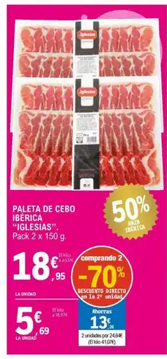 E.Leclerc IGLESIAS Paleta de cebo ibérica oferta