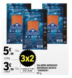 E.Leclerc SKANDIA Salmón noruego ahumado basics oferta