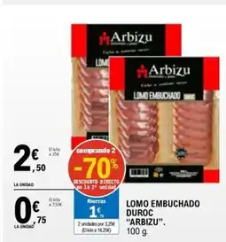 E.Leclerc ARBIZU Lomo embuchado duroc oferta