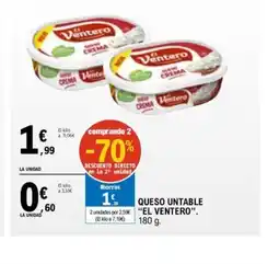 E.Leclerc EL VENTERO Queso untable oferta