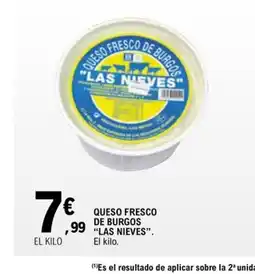 E.Leclerc LAS NIEVES Queso fresco de burgos oferta