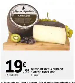 E.Leclerc MAESE ANSELMO Queso de oveja curado oferta