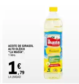 E.Leclerc LA MASÍA Aceite de girasol alto oléico oferta