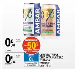 E.Leclerc AMBAR Cerveza triple zero o triple zero tostada oferta