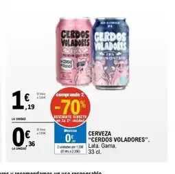 E.Leclerc CERDOS VOLADORES Cerveza oferta