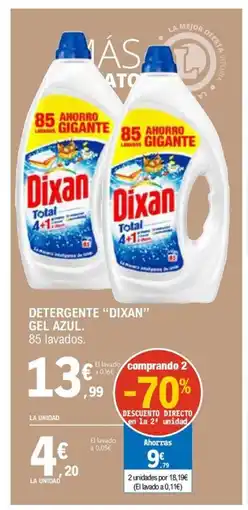 E.Leclerc DIXAN Detergente gel azul oferta