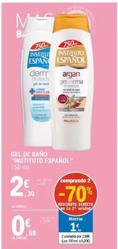 E.Leclerc INSTITUTO ESPAÑOL Gel de baño oferta