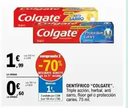 E.Leclerc COLGATE Dentifrico oferta