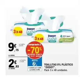 E.Leclerc DODOT Toallitas 0% plástico oferta
