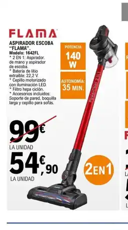 E.Leclerc FLAMA Aspirador escoba 1642L oferta
